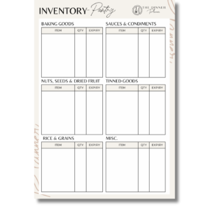 PANTRY INVENTORY - THE DINNER PLANNER
